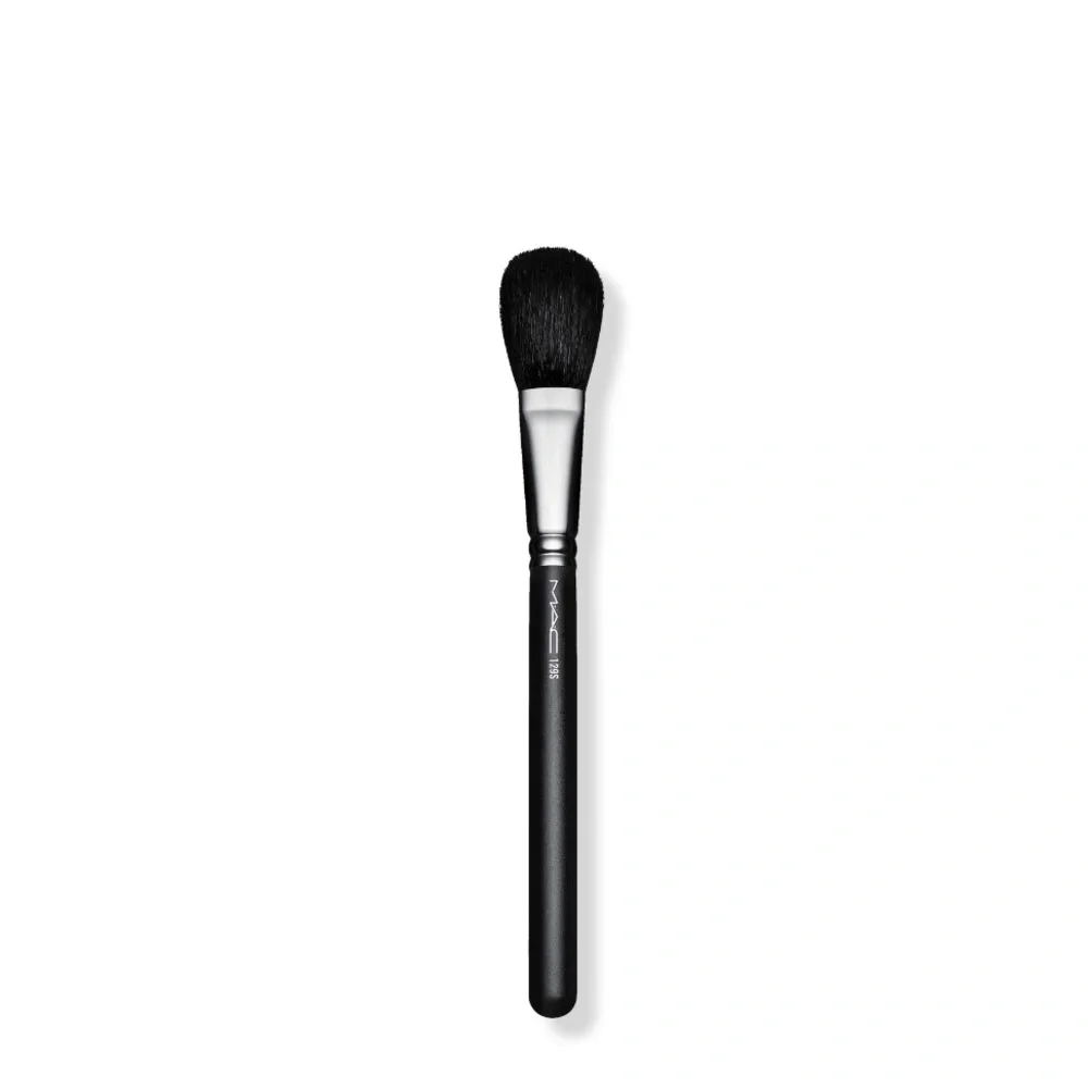 Mac 129S Powder/Blush Makeup Brush Synthetic Bristles Brand New Authentic